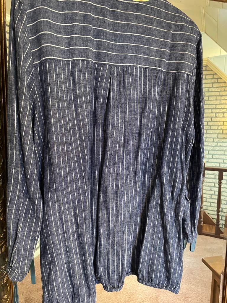 Luchtige spijkerblauwe top maat L, Kleding | Dames, Tops, Ophalen of Verzenden, Gedragen, Maat 42/44 (L), Blauw