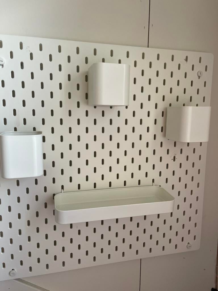 Ikea bakjes met ophangstelsel, Ophalen of Verzenden, Gebruikt, Wit, Kunststof