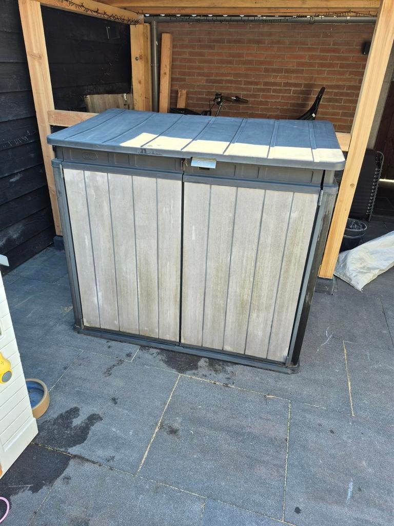 Keter opbergbox/afvalcontainer, Ophalen, Gebruikt, Kunststof, Containerberging
