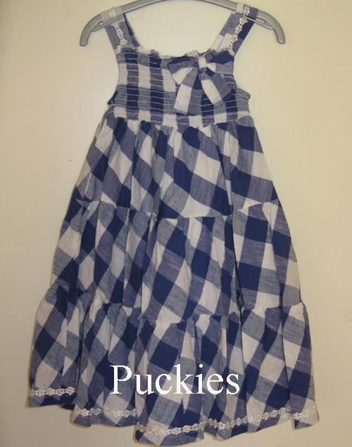 Maat 86 (1½-2 years) Jurk blauw/wit NIEUW (9865) a, Kinderen en Baby's, Babykleding | Maat 86, Meisje, Jurkje of Rokje, Nieuw