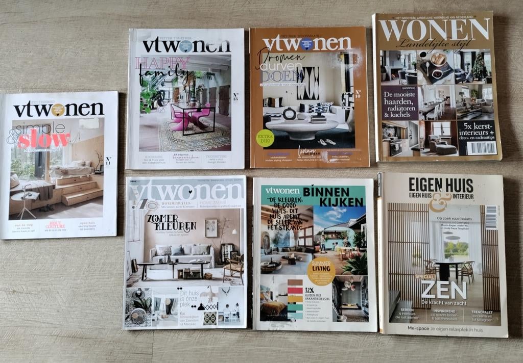 Woonbladen:VT Wonen,Eigen Huis magazine,Wonen,interieur,, Ophalen of Verzenden, 1980 tot heden, Tijdschrift