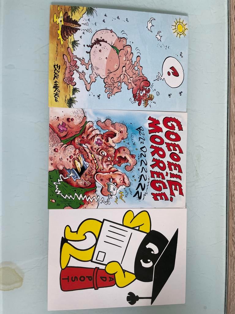 3x Ad-Post Ansichtkaarten - Klepzeiker & Adje Post, Verzamelen, Ophalen, 1980 tot heden, Ongelopen