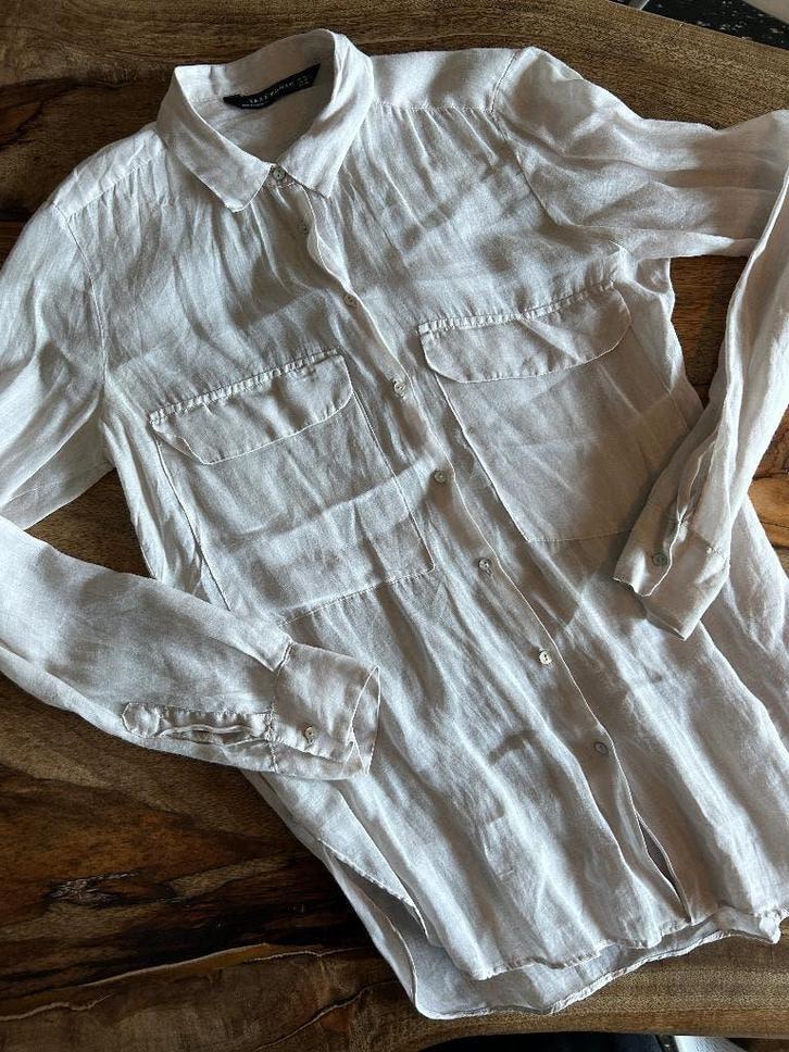 kastopruiming heel mooie lichtgrijze ZARA WOMAN blouse XS, Kleding | Dames, Blouses en Tunieken, Gedragen, Maat 34 (XS) of kleiner