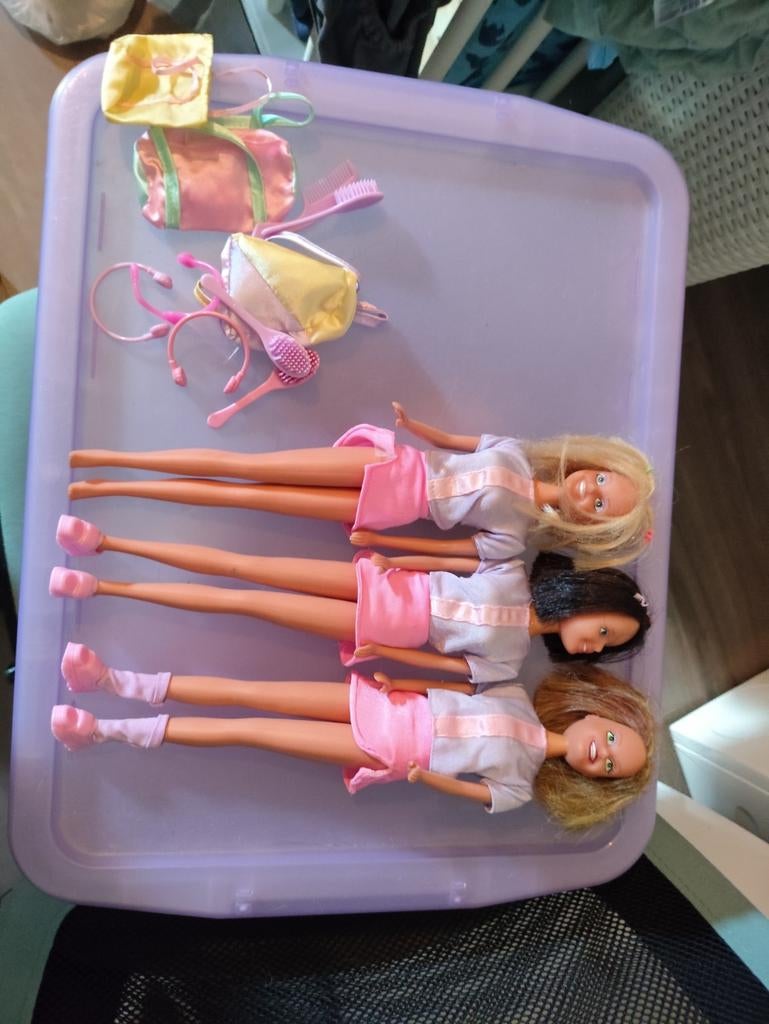 K3 poppen Karen Kristel Kathleen met accessoires, Ophalen of Verzenden