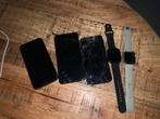 Partij defecte iPhones en Apple Watches, Telecommunicatie, Mobiele telefoons | Apple iPhone, Ophalen, Niet werkend, Zwart, 64 GB
