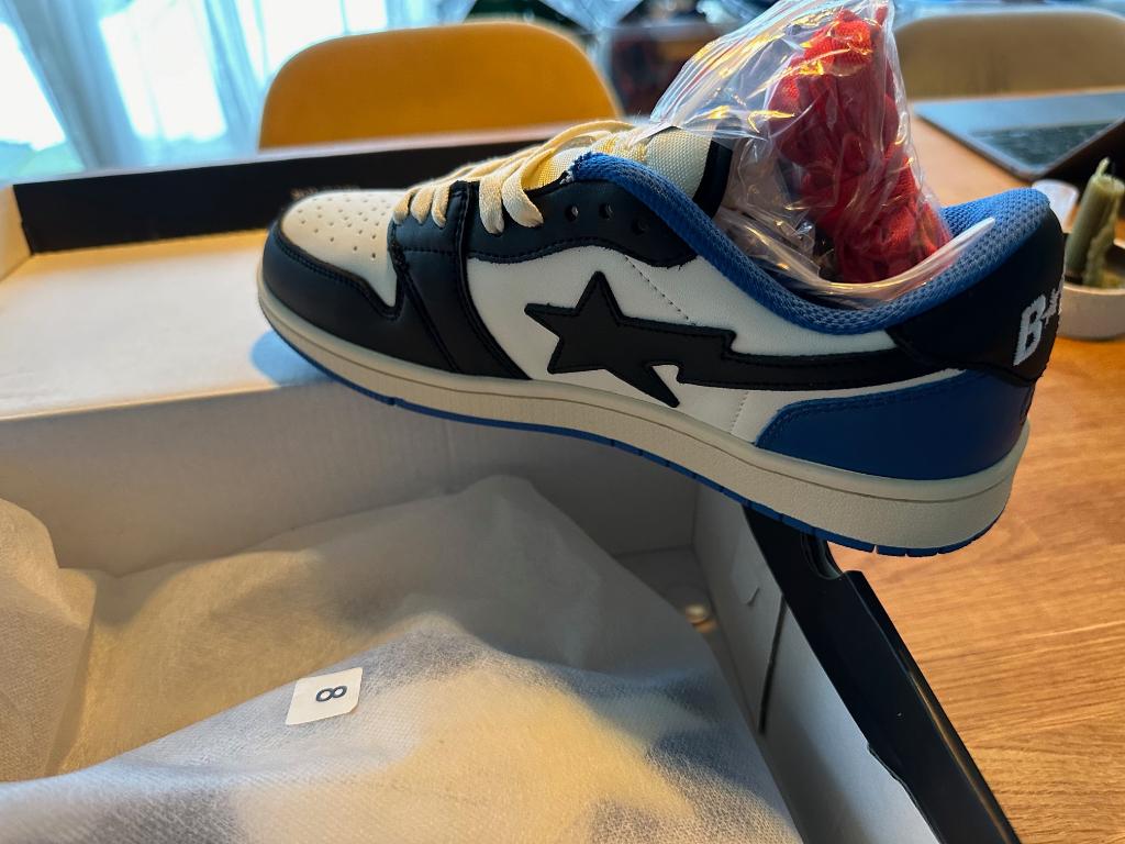 Bape Fragsta x Indigo Studio's LA (fragment x Travis Scott), Ophalen, Blauw, Nieuw, Sneakers of Gympen