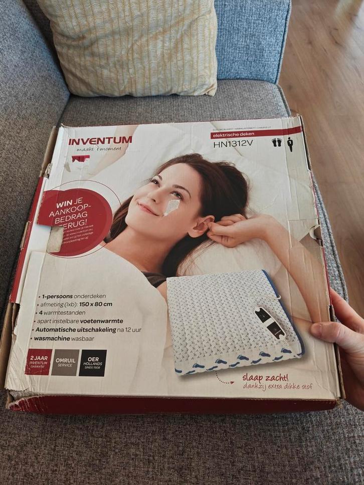 Inventum HN1312V Elektrische Deken - Zo goed als nieuw, Witgoed en Apparatuur, Overige Witgoed en Apparatuur, Zo goed als nieuw