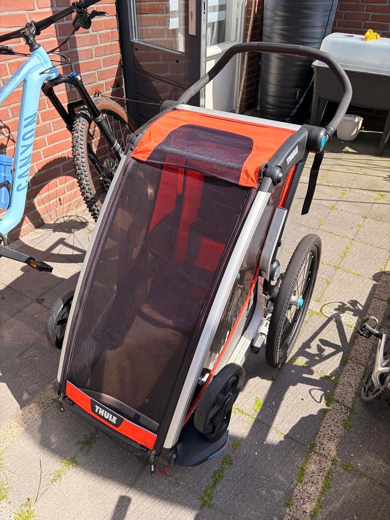 Thule Chariot Cougar 1 fietskar, Opvouwbaar, Ophalen of Verzenden, Zo goed als nieuw, Kinderkar