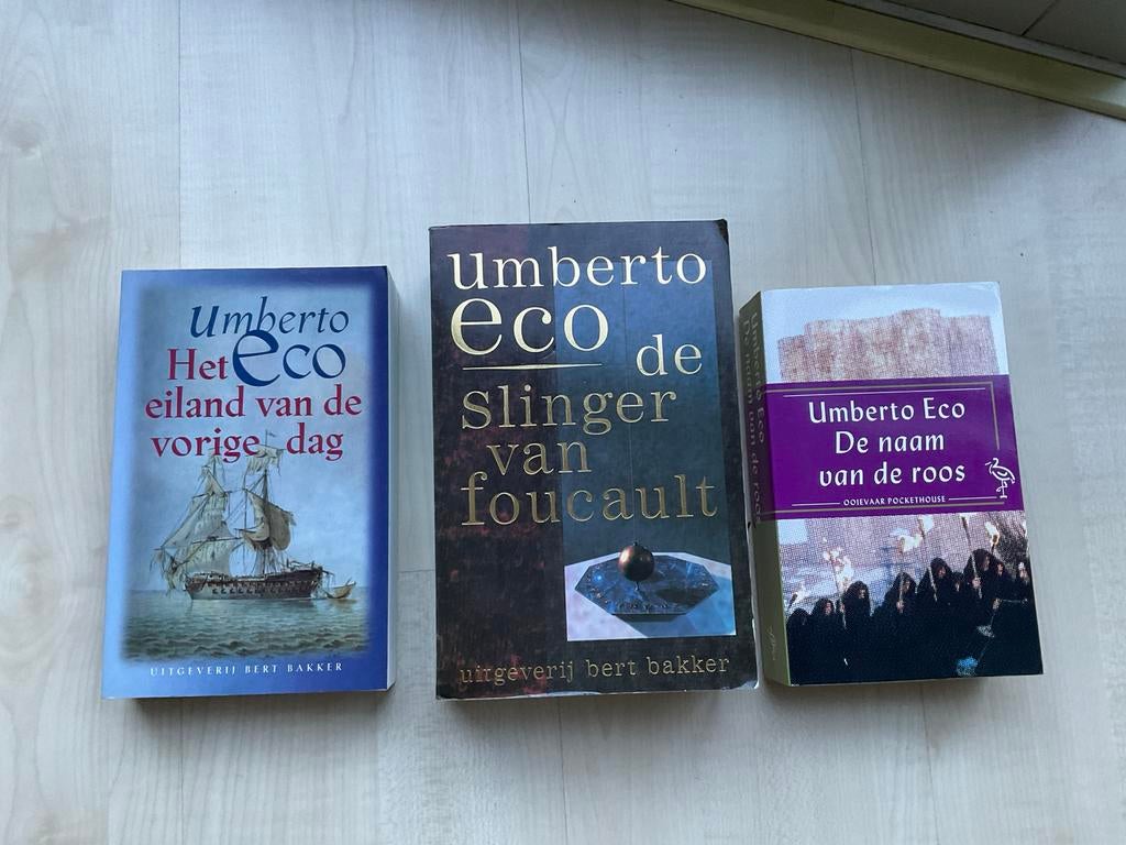 Umberto Eco boeken: 3x, Ophalen of Verzenden, Zo goed als nieuw, Nederland