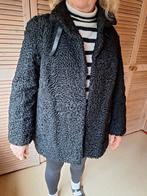 Zwarte bontjas maat 38/40, Ophalen of Verzenden, Zo goed als nieuw, Zwart