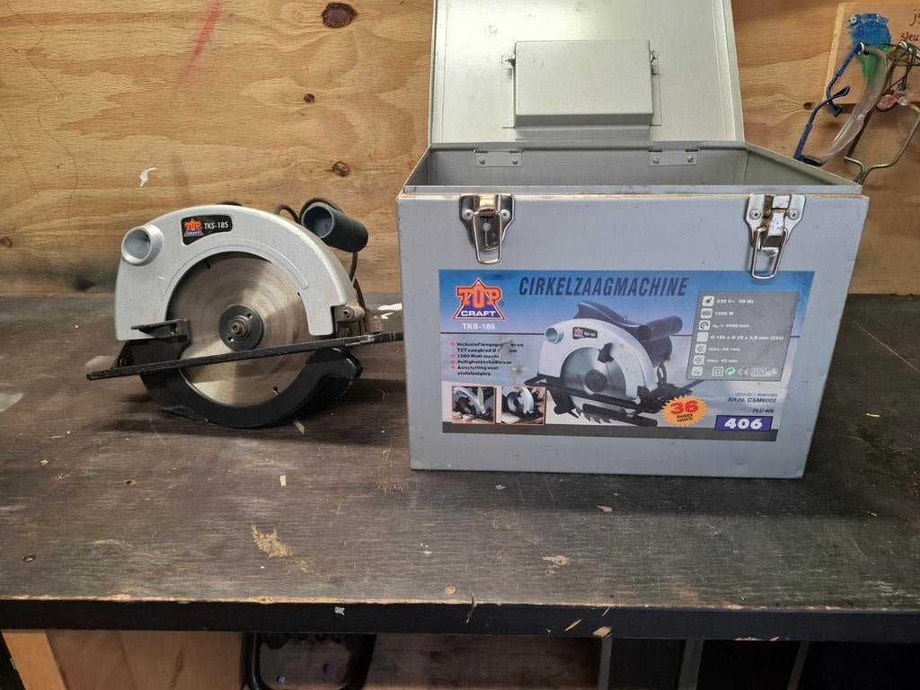 Hand cirkelzaag topcraft, Doe-het-zelf en Verbouw, Ophalen, Gebruikt, Cirkelzaag, 30 tot 70 mm