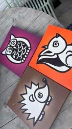 Leuke schilderijtjes bosdieren, Ophalen of Verzenden