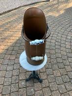 Antieke Koperen Kolenkit met Porseleinen Handvatten, Antiek en Kunst, Ophalen of Verzenden, Koper