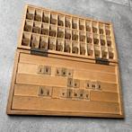 Vintage, brocante houten B.C.A. letterdoos, letters karton, Ophalen of Verzenden, Huis en Inrichting