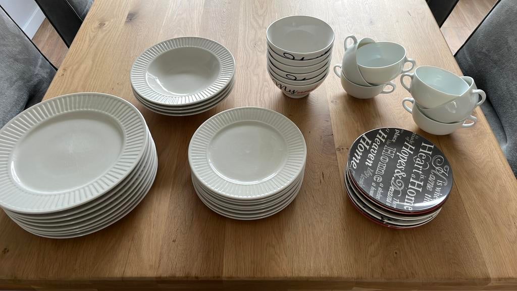 Hema servies, Huis en Inrichting, Ophalen, Gebruikt, Overige stijlen, Aardewerk