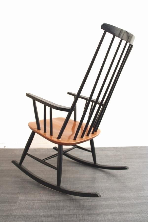 Scandinavische Jaren 60 schommelstoel atrb. Tapiovaara, Huis en Inrichting, Fauteuils, Gebruikt, Ophalen of Verzenden