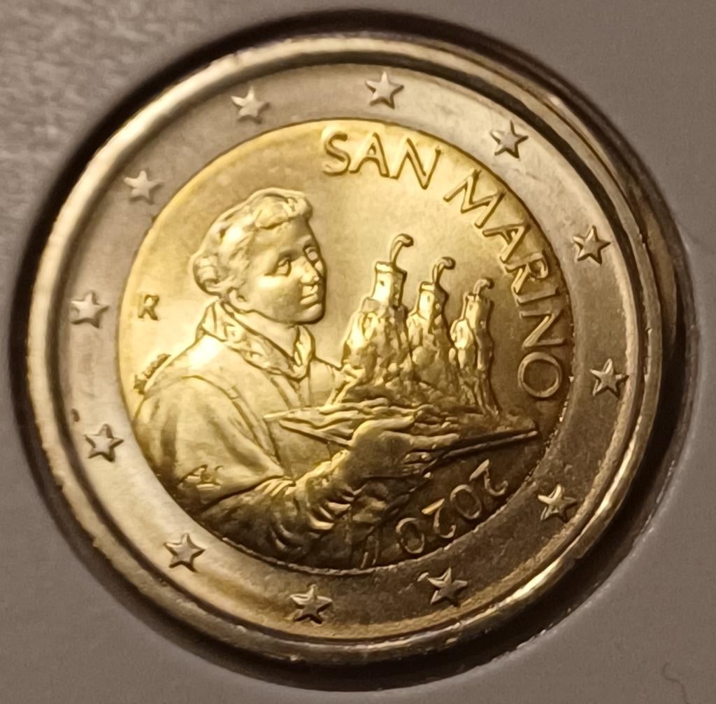 2 Euromunt San Marino 2020, Postzegels en Munten, Munten | Europa | Euromunten, Ophalen of Verzenden, San Marino, 2 euro, Losse munt