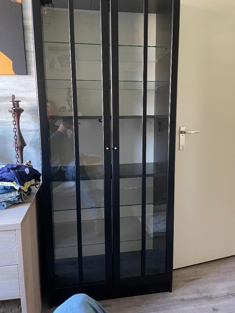 Vitrinekast ikea, Huis en Inrichting, Kasten | Vitrinekasten, Gebruikt, 150 tot 200 cm, 50 tot 100 cm, 25 tot 50 cm, Ophalen