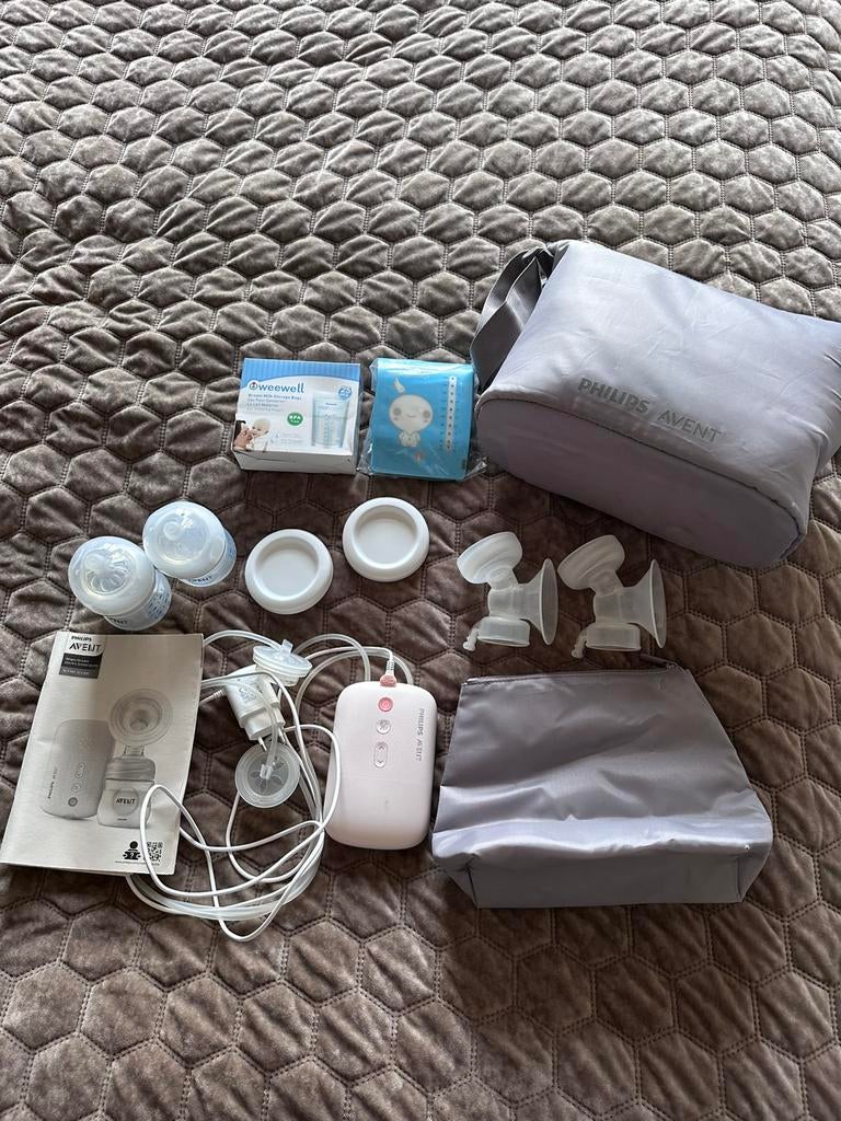 Kolf set dubbel phillips Avent, Ophalen, Zo goed als nieuw, Borstkolf