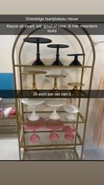 Nieuwe Driedelige Taartplateau Set - Diverse Kleuren, Ophalen of Verzenden, Nieuw