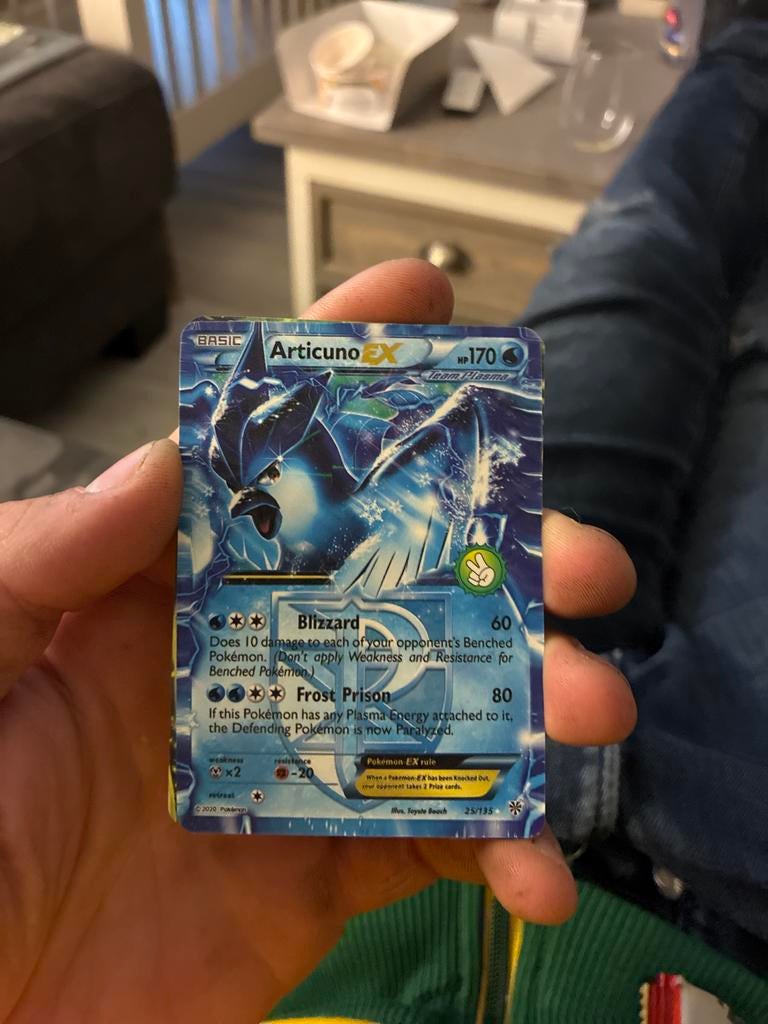 Articuno EX Pokémon Kaart - Team Plasma (25/135), Ophalen of Verzenden, Zo goed als nieuw, Losse kaart, Foil