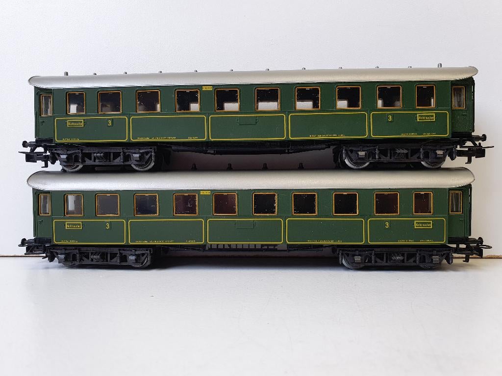 MARKLIN H0 4135 D-trein rijtuig 3e klas K.Bay.Sts.B. 2 stuks, Hobby en Vrije tijd, Modeltreinen | H0, Wisselstroom, Gebruikt, Wagon