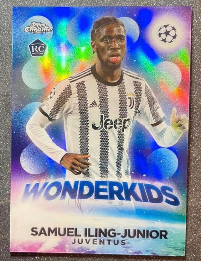 Topps CHROME 2023 ROOKIE CARD  WONDERKIDS  ILING-JUNIOR JUVE, Verzenden, Zo goed als nieuw, Plaatje