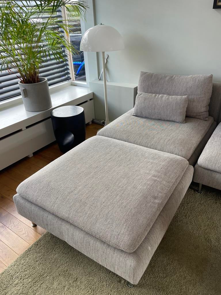 Ikea Soderhamn bank (1-zits) en hocker, Huis en Inrichting, Banken | Sofa's en Chaises Longues, Ophalen, Zo goed als nieuw, 75 tot 100 cm