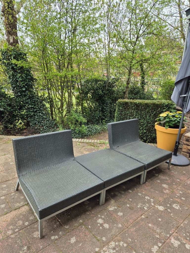 Gratis tuinset van DD design (zwart), Ophalen, Gebruikt, Aluminium, 2 zitplaatsen