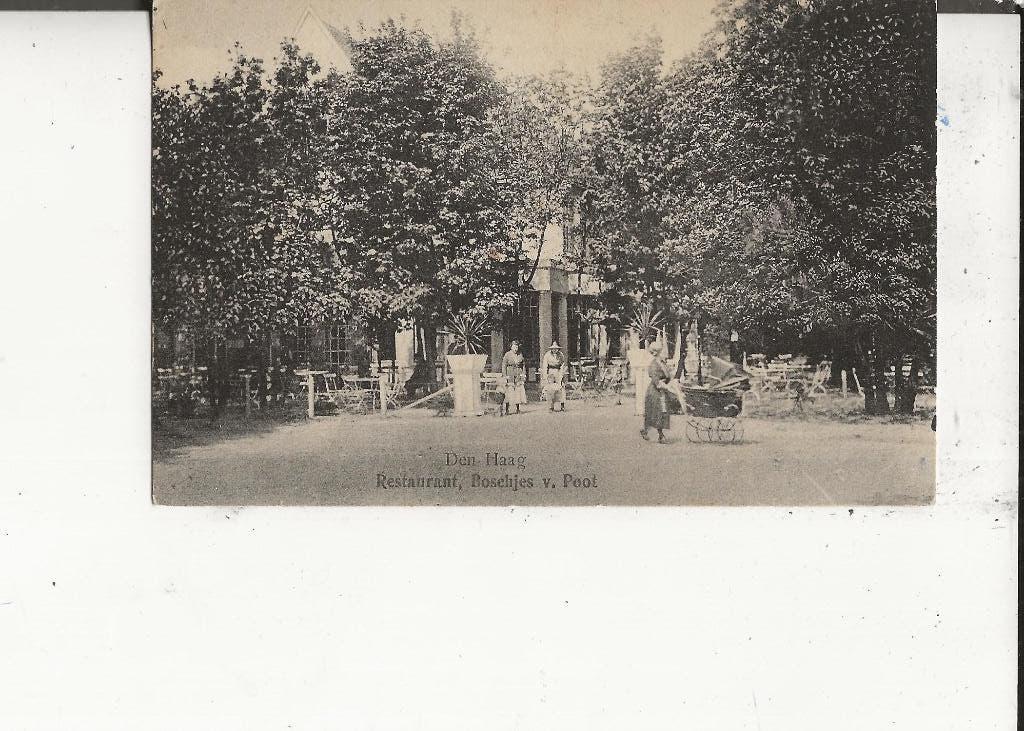 Den Haag Boschjes van Poot Restaurant en Kinderwagen, Ophalen of Verzenden, 1920 tot 1940, Ongelopen, Zuid-Holland