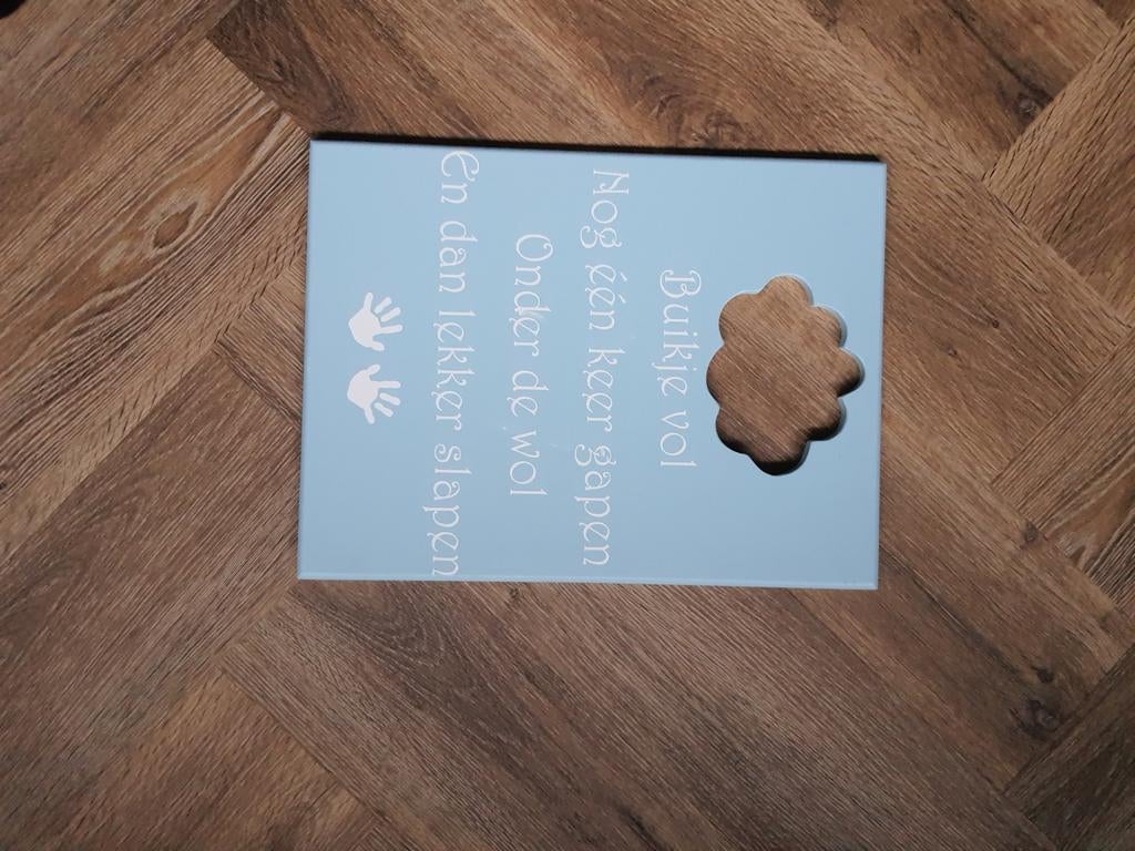 In nieuwstaat wandbord/tekstbord baby, Ophalen, Zo goed als nieuw