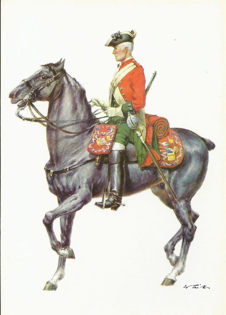 Mk24 uniformkaart Engeland 6de paardenregiment dragonder, Verzamelen, Ophalen of Verzenden, 1980 tot heden, Gelopen, Sterren en Beroemdheden