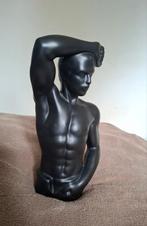 Vintage Keramisch Mannen Torso Mat Zwart ZGAN!, Verzamelen, Beelden en Beeldjes, Ophalen of Verzenden, Zo goed als nieuw, Dier