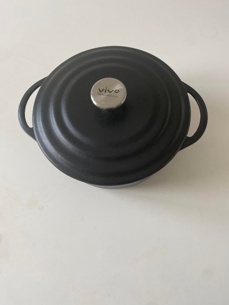 Braadpan gietijzeren pan villeroy & Boch Vivo gietijzeren, Ophalen of Verzenden, Zo goed als nieuw, Gietijzer, Koekenpan of Braadpan
