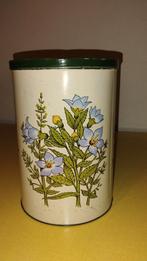Ouderwets voorraadblik met bloemenprint, Verzamelen, Ophalen of Verzenden, Gebruikt, Overige, Overige merken