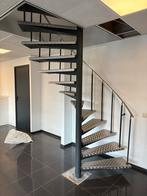 Gebruikte stalen spiltrap met houten treden - 308cm hoog, Ophalen, Gebruikt, Trap, 2 tot 4 meter