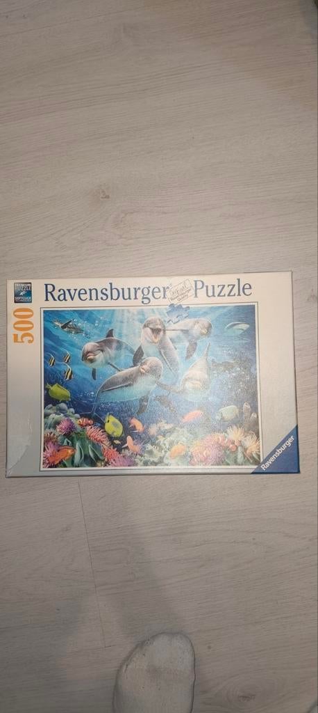 Ravensburger Puzzel Dolfijnen 500 stukjes, Ophalen of Verzenden, 500 t/m 1500 stukjes, Gebruikt, Legpuzzel