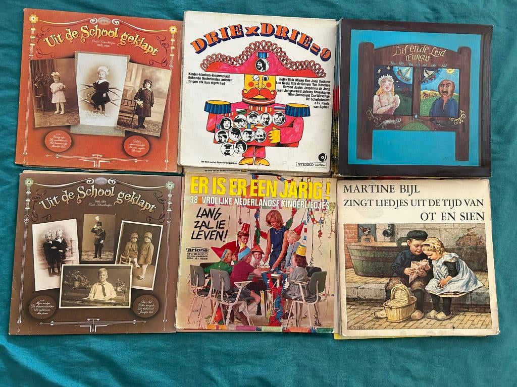 24 LP's Kinderliedjes (ook per stuk te koop), Gebruikt, 1980 - 1989, Ophalen of Verzenden, 12 inch