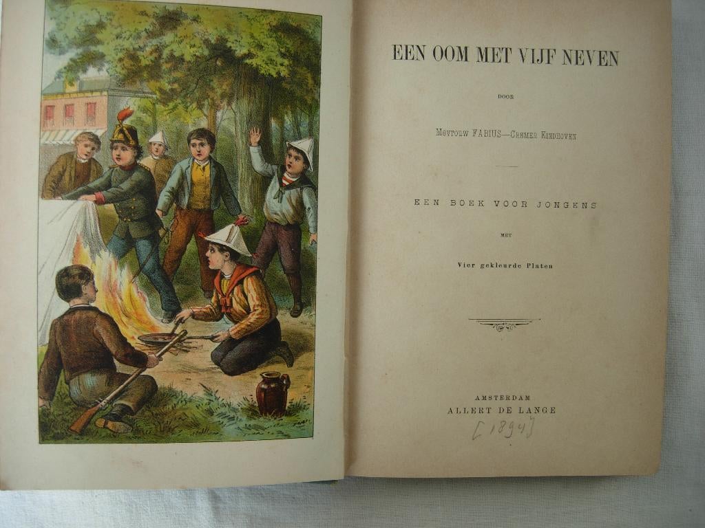 Fabius-Cremer Eindhoven Een oom met vijf neven 1894, Antiek en Kunst, Antiek | Boeken en Bijbels, Verzenden, Mevr. Fabius-Cremer Eindhoven
