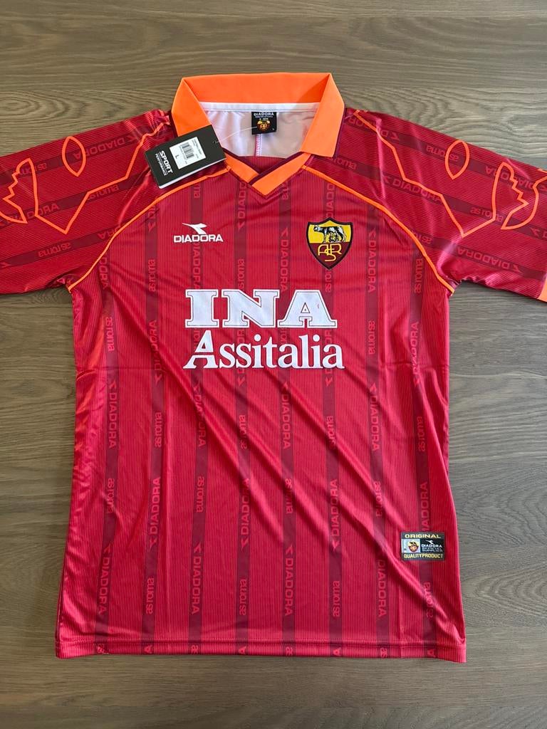 AS Roma 2000/01 Home Shirt Kappa L Retro Totti, Maat L, Ophalen of Verzenden, Nieuw, Shirt