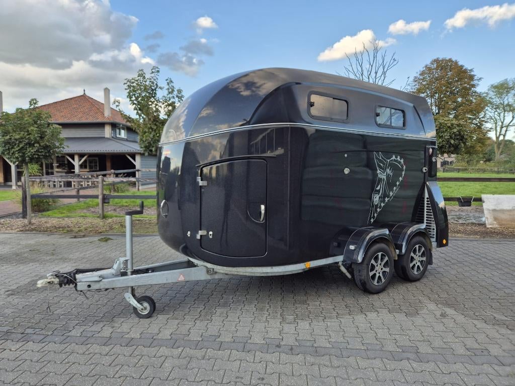 nette trailer Bockmann big master, Dieren en Toebehoren, Ophalen, Zo goed als nieuw, Aluminium, 2-paards trailer