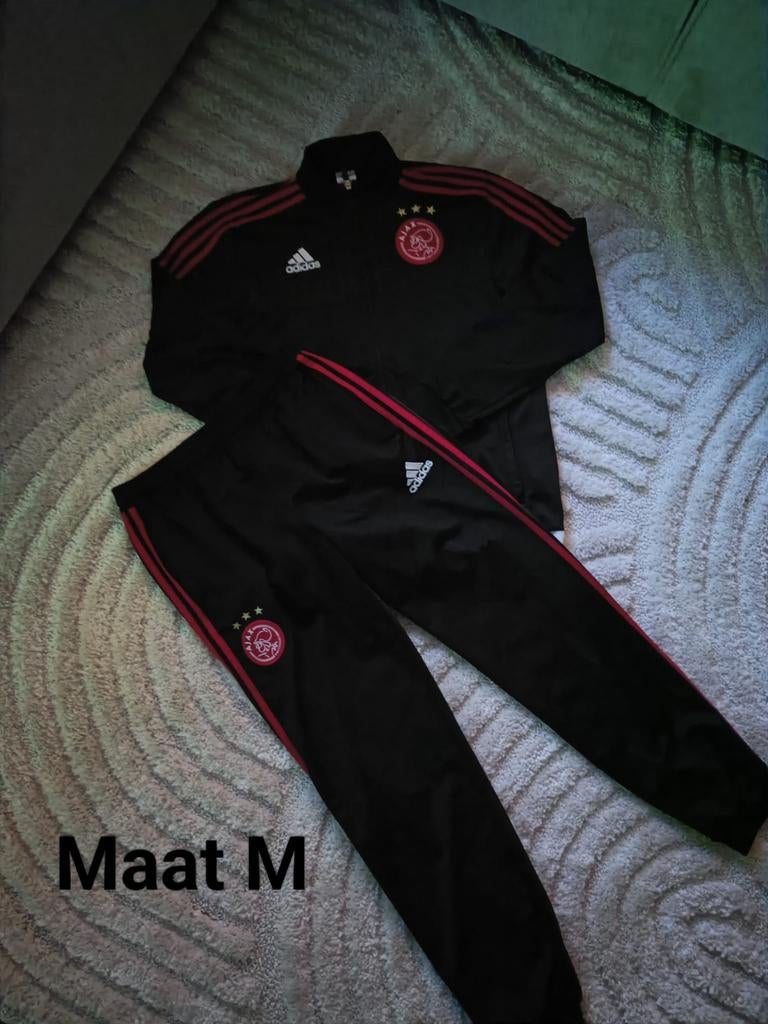 Adidas Ajax Trainingspak Zwart Maat M, Maat 48/50 (M), Zwart, Ophalen of Verzenden, Zo goed als nieuw
