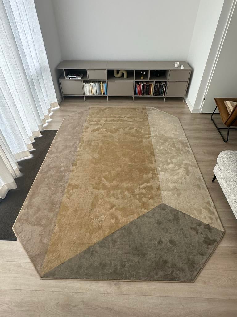 Zuiver Vloerkleed harmony in de kleur Brown Rise 200x290 -, Bruin, Ophalen of Verzenden, Zo goed als nieuw, 200 cm of meer