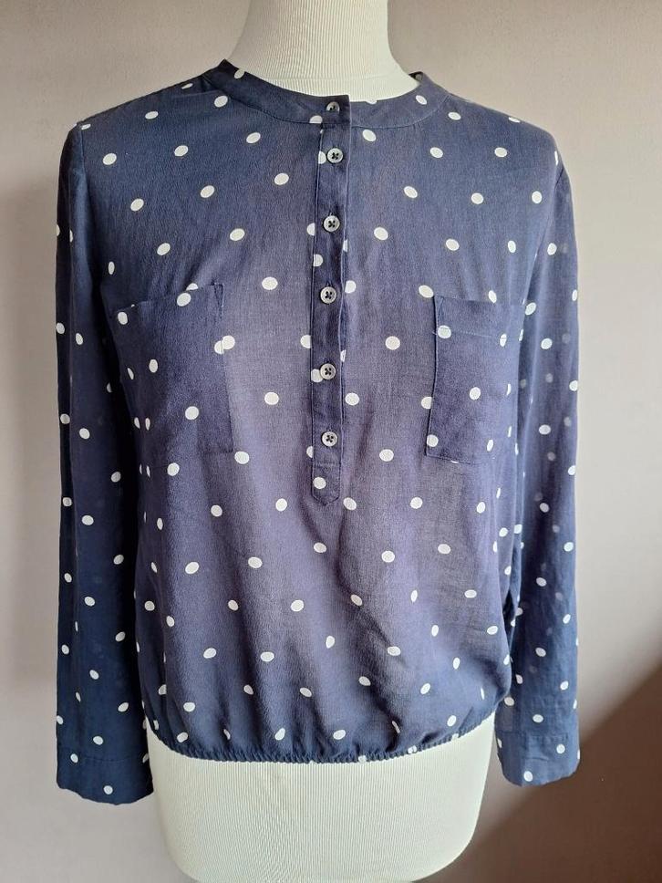 Nieuwe blauwe stretch top stippen van McGregor, maat M/38, Kleding | Dames, Tops, Nieuw, Maat 38/40 (M), Blauw, Lange mouw, Ophalen of Verzenden