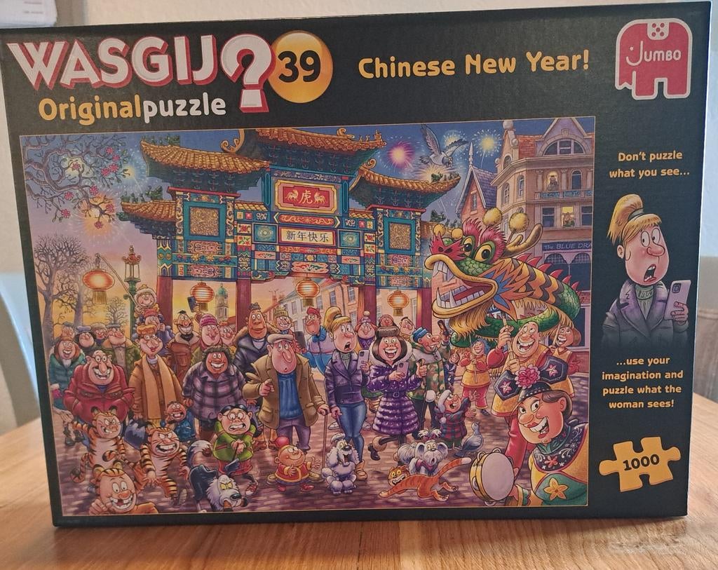 Wasgij Original Puzzel 39 Chinese New Year! 1000 stukjes, Ophalen, 500 t/m 1500 stukjes, Zo goed als nieuw, Legpuzzel