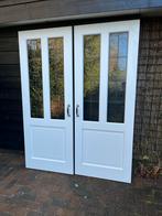 2 massieve glas in lood deuren - 78 x 202 cm, Doe-het-zelf en Verbouw, Deuren en Horren, Ophalen, Gebruikt, Minder dan 80 cm, Binnendeur