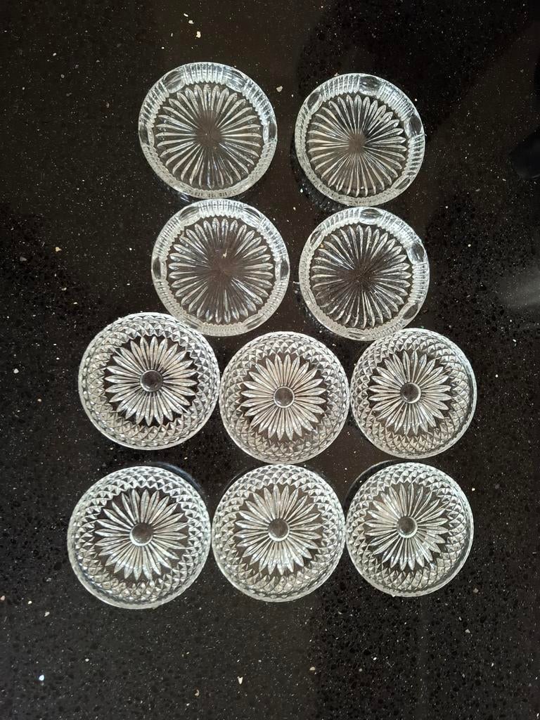 22 Kristallen onderzetters - Nachtmann Bleikristall, Ophalen of Verzenden, Zo goed als nieuw, Glas of Kopje