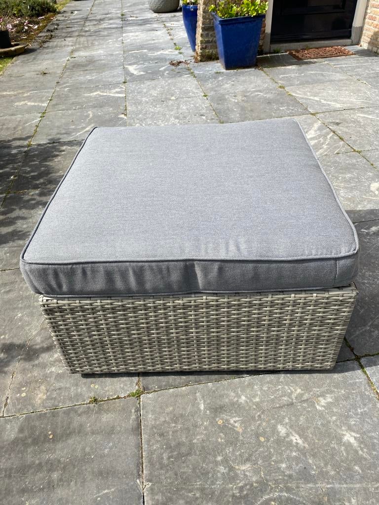 Forza Barolo voetenbank ash Grey 72x72, Gebruikt, Vierkant, Ophalen of Verzenden, Stof