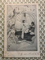 1902 Art Nouveau - meisje voert de pop (NN), Ophalen of Verzenden, Voor 1920, Gelopen, Kinderen