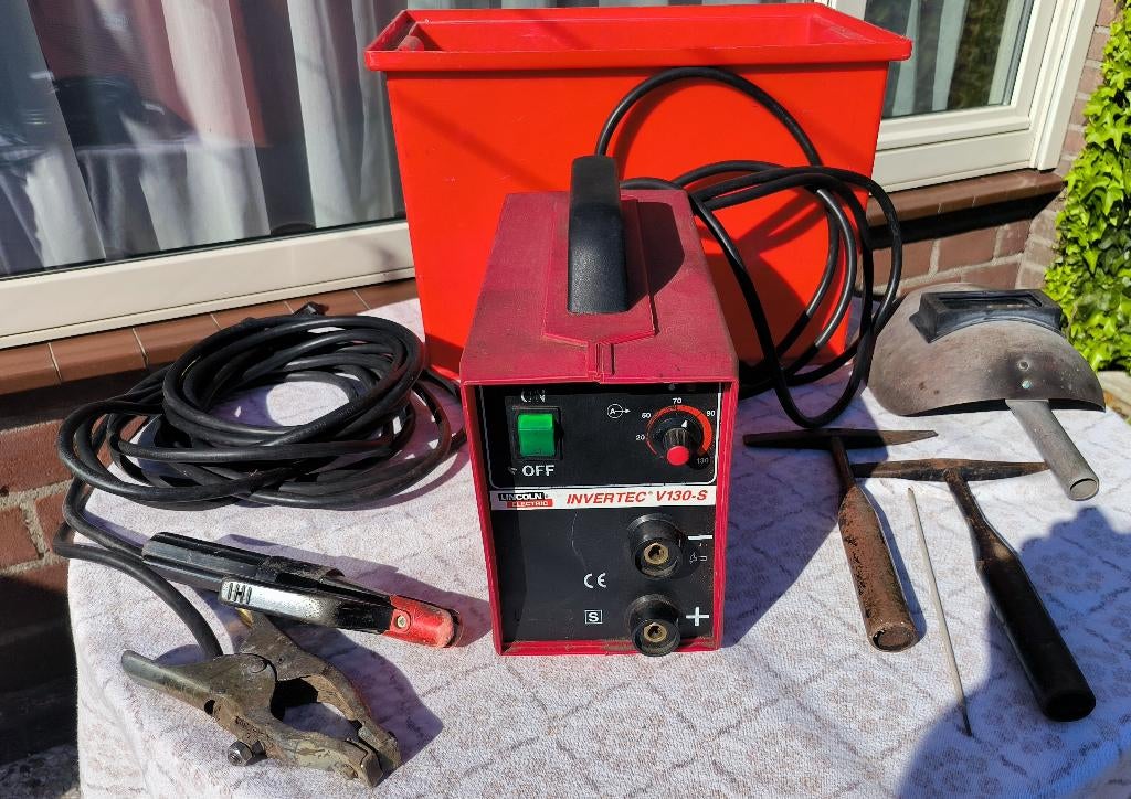 Lincoln Invertec v130-s lasapparaat met accessoires (130A), Ophalen, Gebruikt, Minder dan 150 ampère, Tig